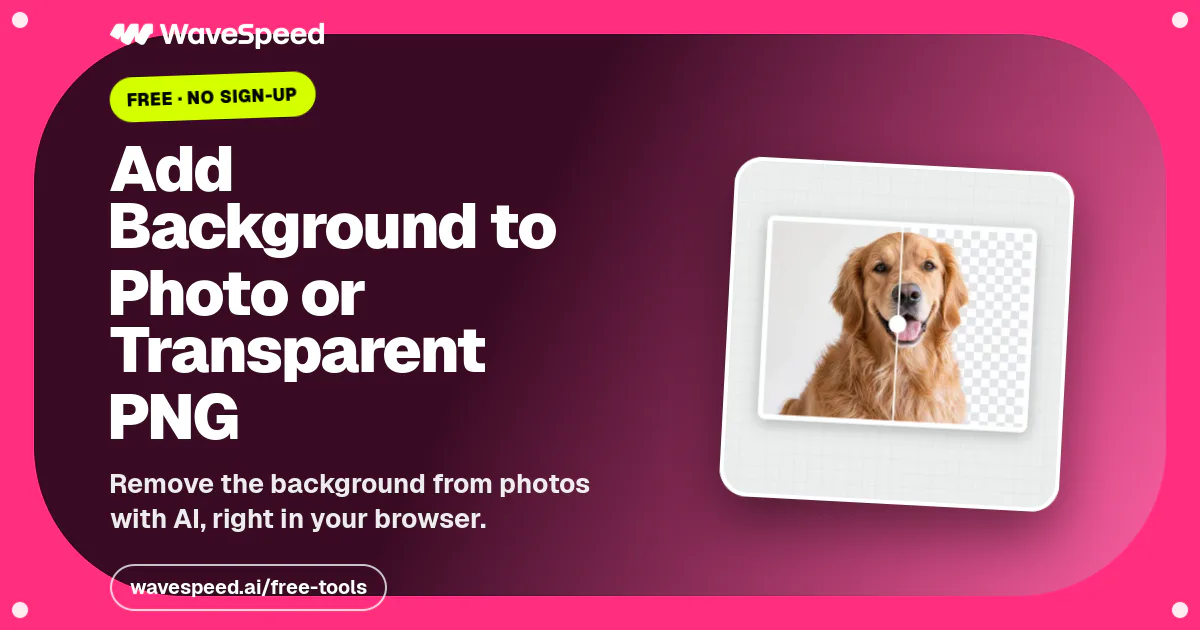 Add Background to Photo or Transparent PNG | WaveSpeed AI
