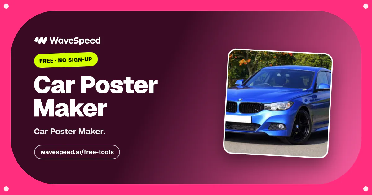 Car Poster Maker | WaveSpeed