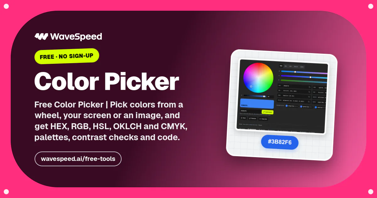 Color Picker Online – HEX, RGB, HSL, OKLCH & Image Picker | WaveSpeed AI