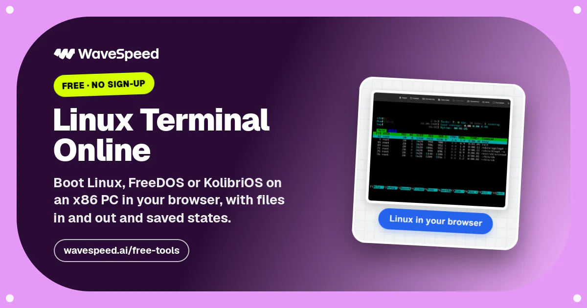 Linux Terminal Online – Free Shell in Your Browser | WaveSpeed AI