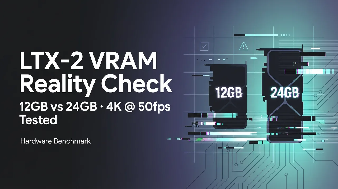 LTX-2のVRAM要件: 12GB vs 24GB実測チェック (4K@50fps テスト済み)