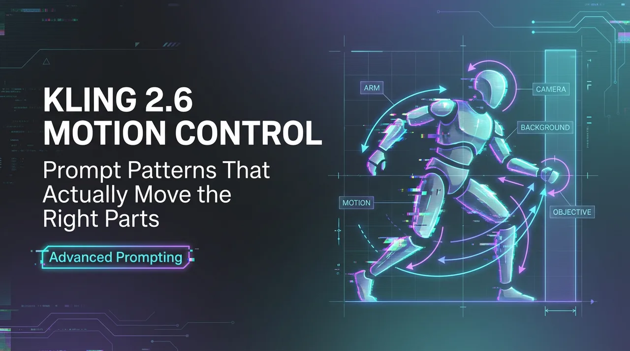 Kling 2.6 モーションコントロール: 実際に正しい部分を動かすプロンプトパターン