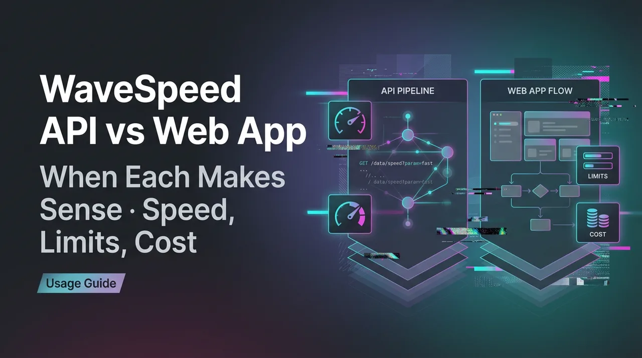 WaveSpeed API vs Web App: Wann welche Option sinnvoll ist (Geschwindigkeit, Limits, Kosten)