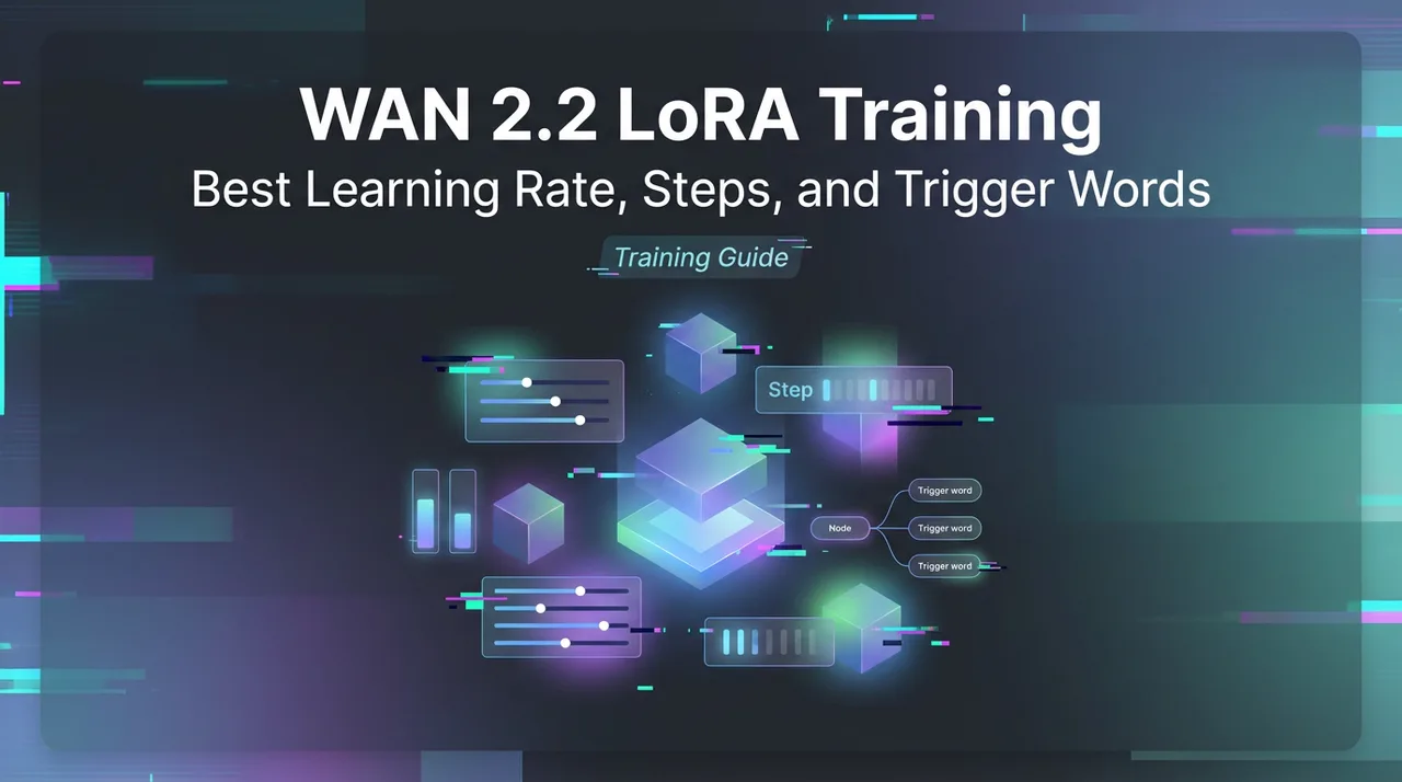 WAN 2.2 LoRA 학습 설정: 최적 학습률, 스텝 수, 트리거 단어