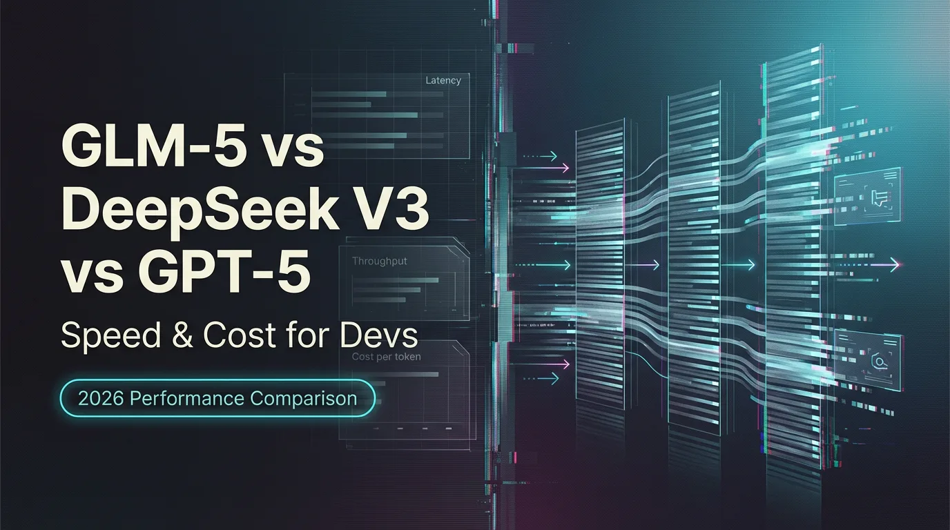 GLM-5 vs DeepSeek V3 vs GPT-5: 개발자를 위한 속도 및 비용 비교
