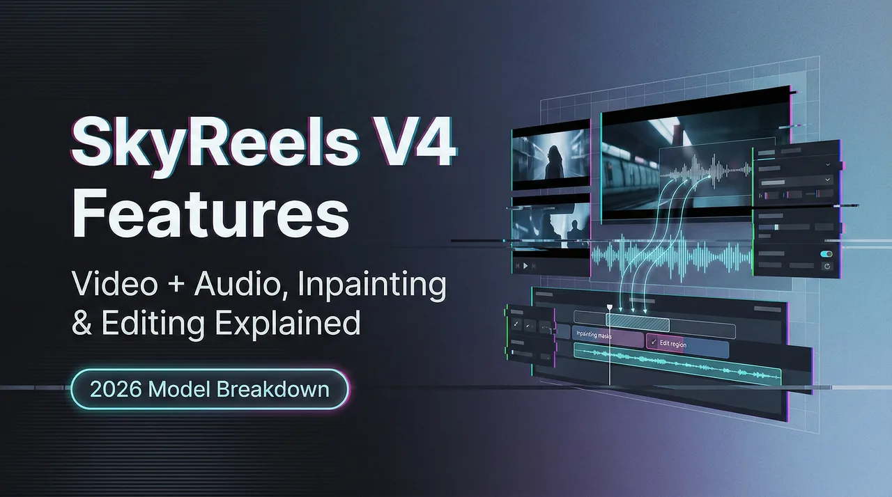 Recursos do SkyReels V4 Explicados: Geração de Vídeo + Áudio, Inpainting e Edição