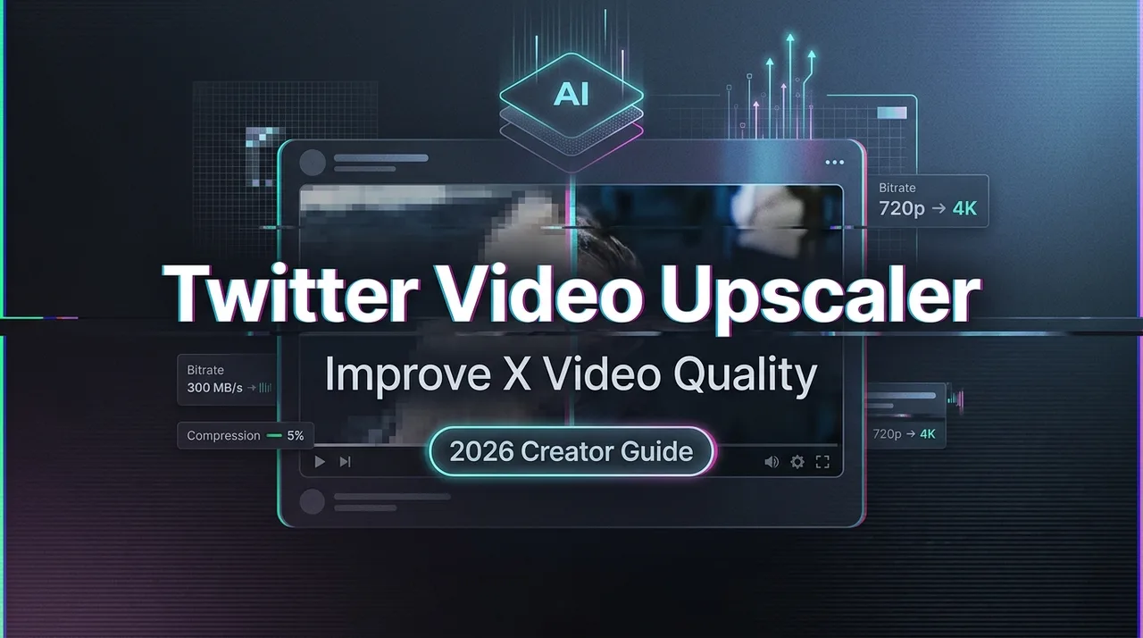 Upscaler de Vídeo para Twitter: Melhore a Qualidade de Vídeos no X