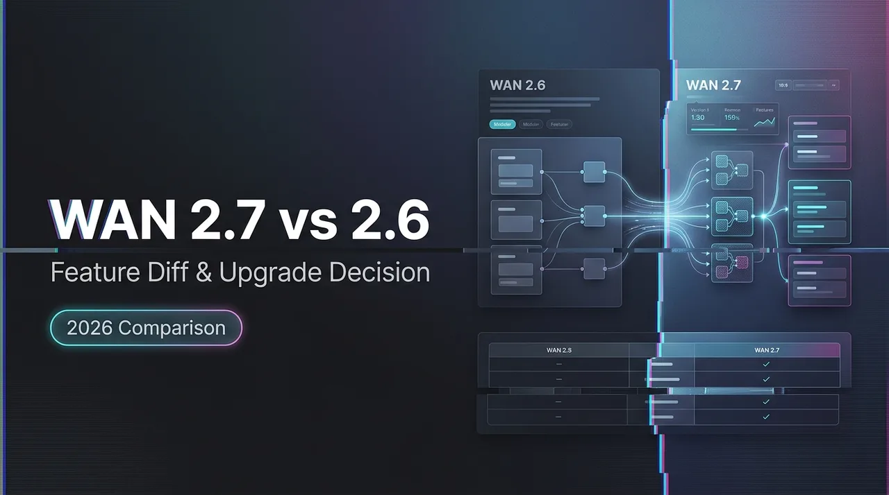 WAN 2.7 vs WAN 2.6: Diferenças de Recursos e Decisão de Atualização