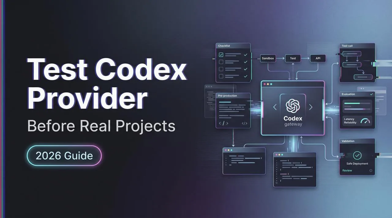 Test Codex Provider Before Real Projects