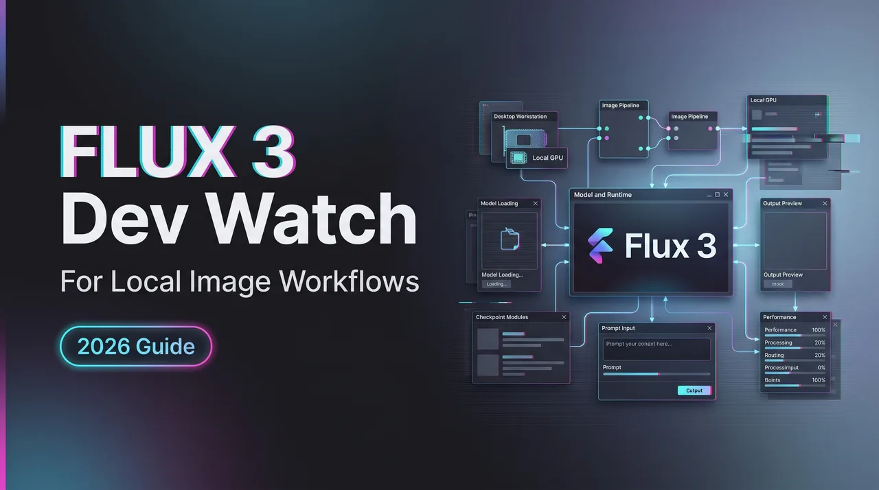 FLUX 3 Dev Watch for Local Image Workflows