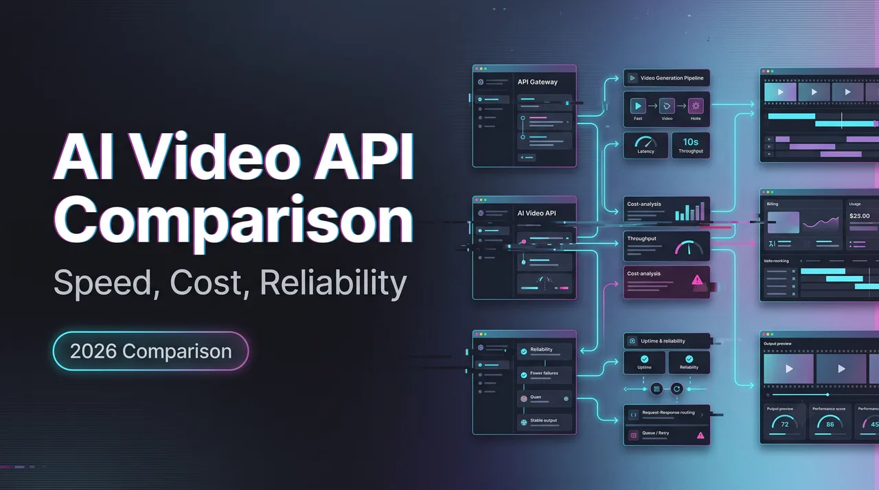AI Video API Comparison: Speed, Cost, Reliability