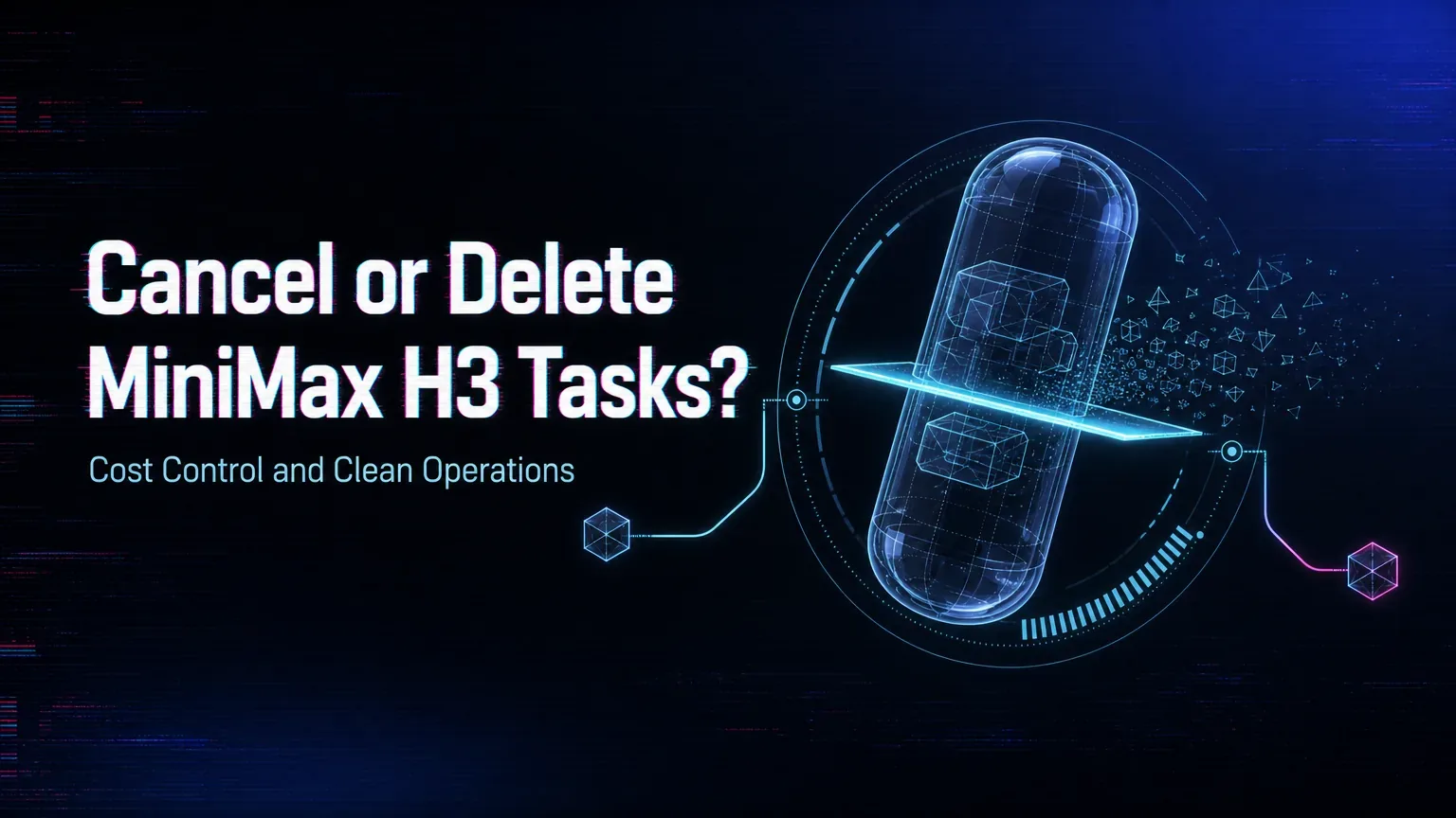 Can I Cancel or Delete a MiniMax H3 API Task?
