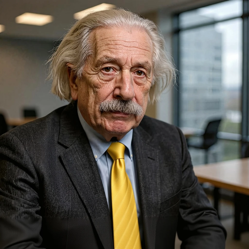 Turn a man's tie yellow.