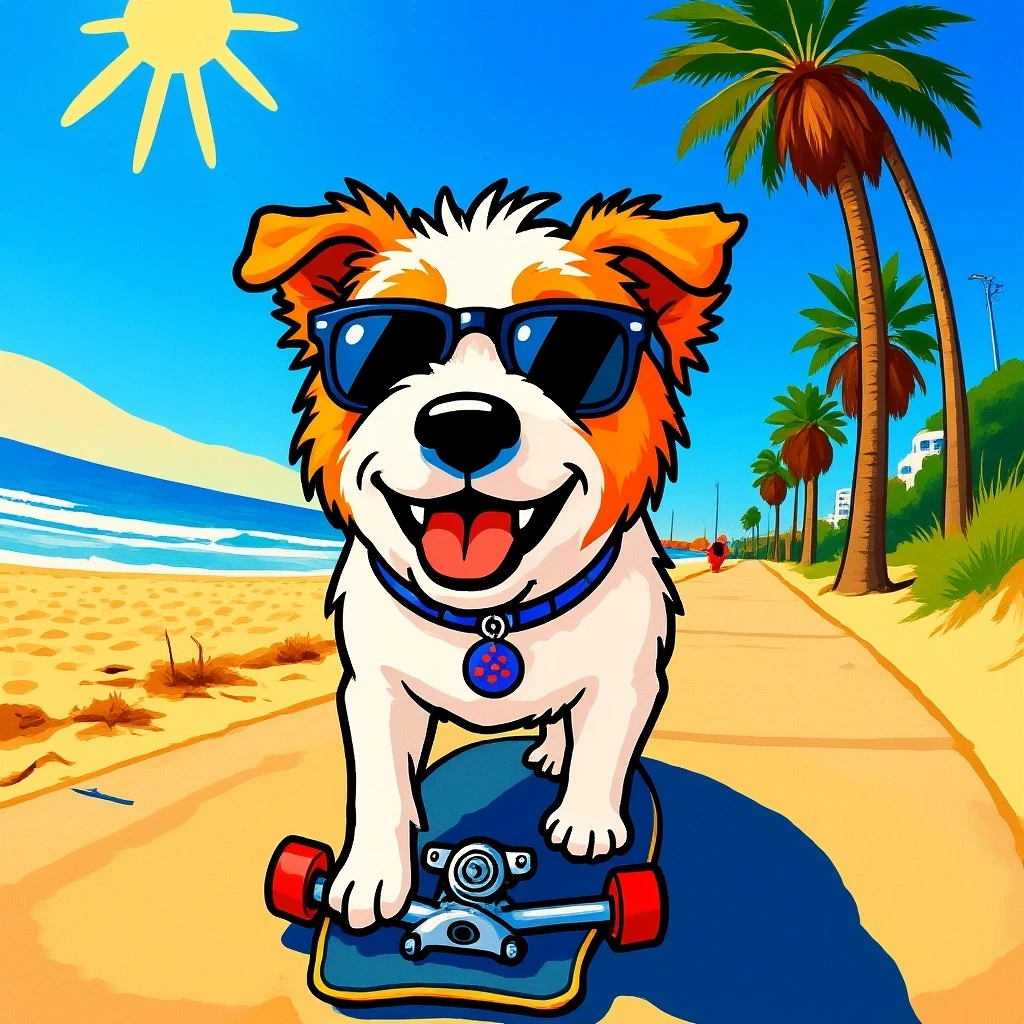 a dog frstingln illustration