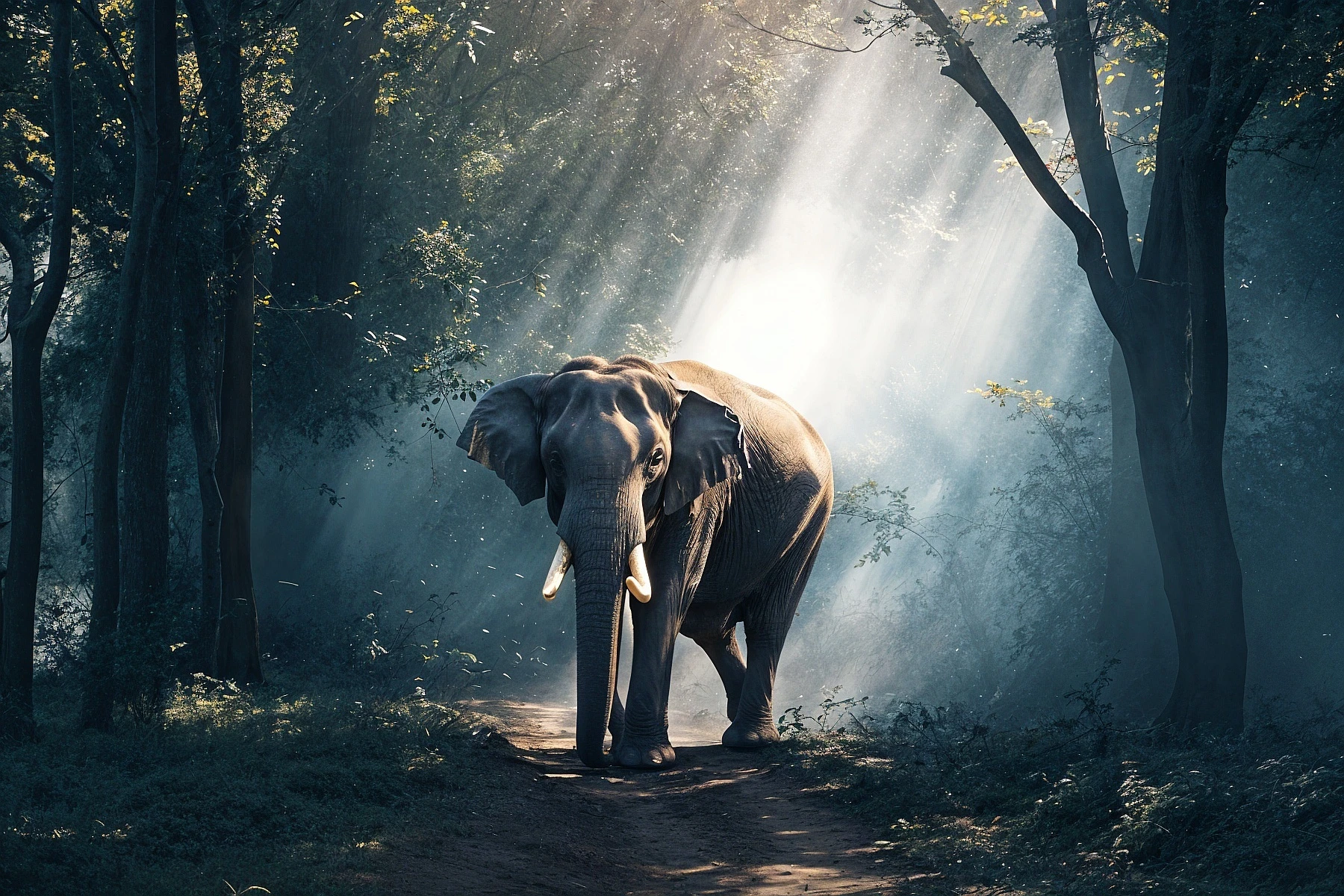Keep the elephant's eyes at the right place