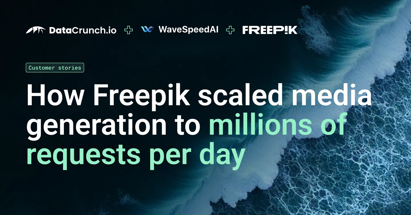 Cómo Freepik escaló la generación de medios FLUX a millones de solicitudes por día con DataCrunch y WaveSpeed