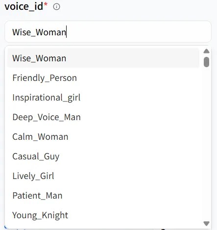 Voice ID Selection