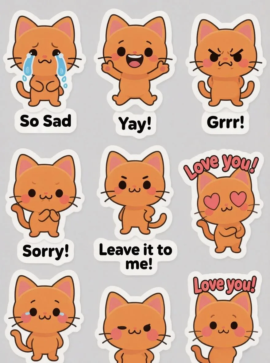 猫咪贴纸