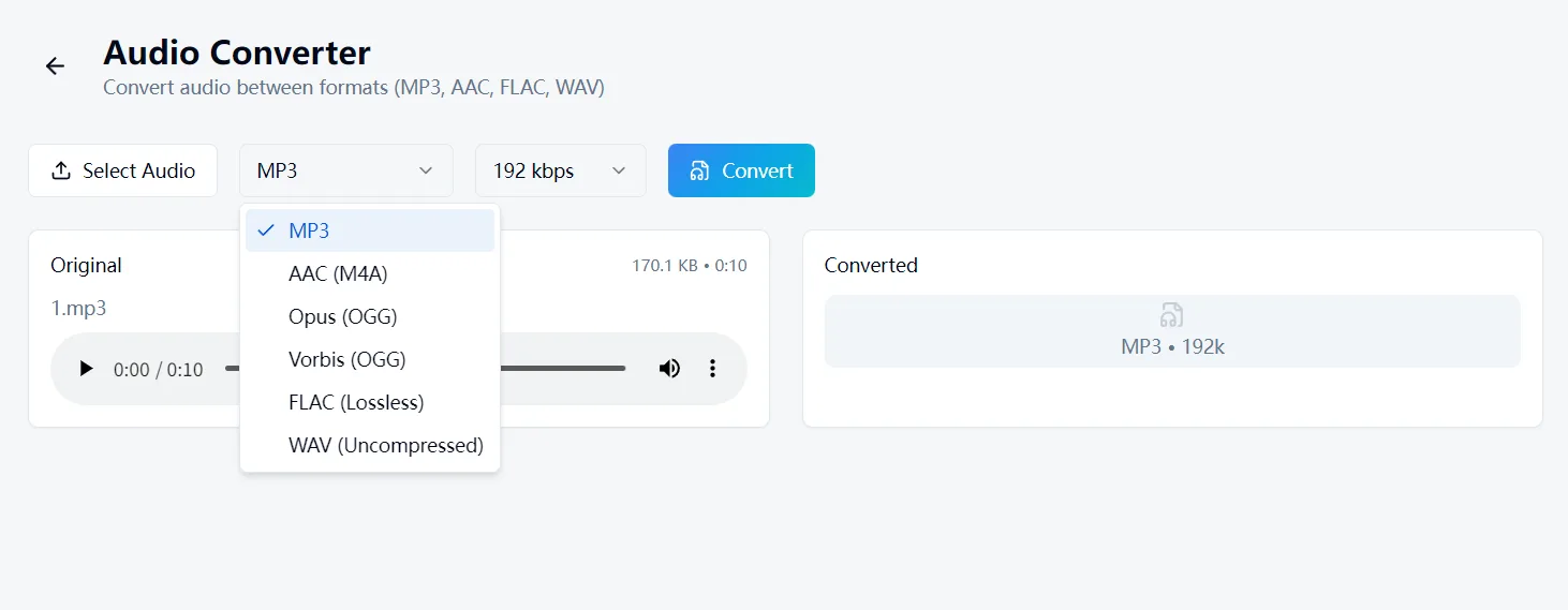 WaveSpeed Desktop Audio Converter