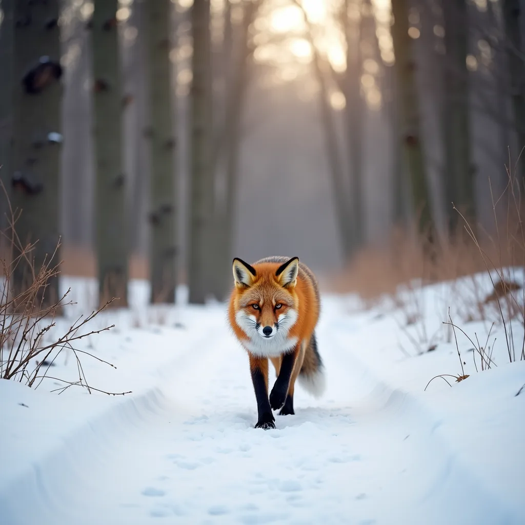Cinematic - Detective walking through foggy city streets, trench coat collar up, film noir a