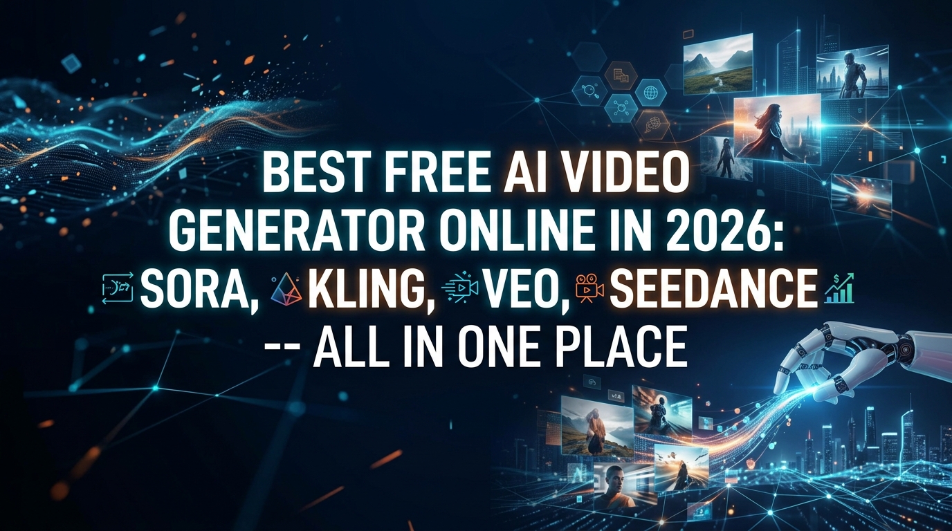Best Free AI Video Generator Online in 2026: Sora, Kling, Veo, Seedance — All in One Place
