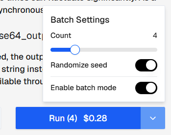 Run Button - Batch On