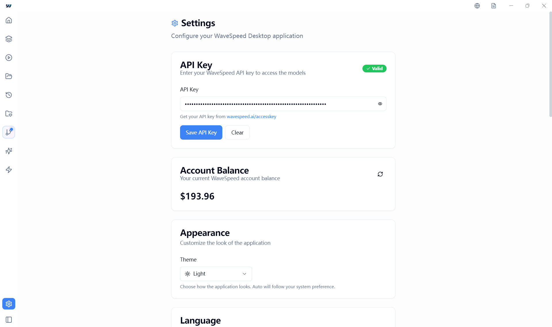 Settings & Languages
