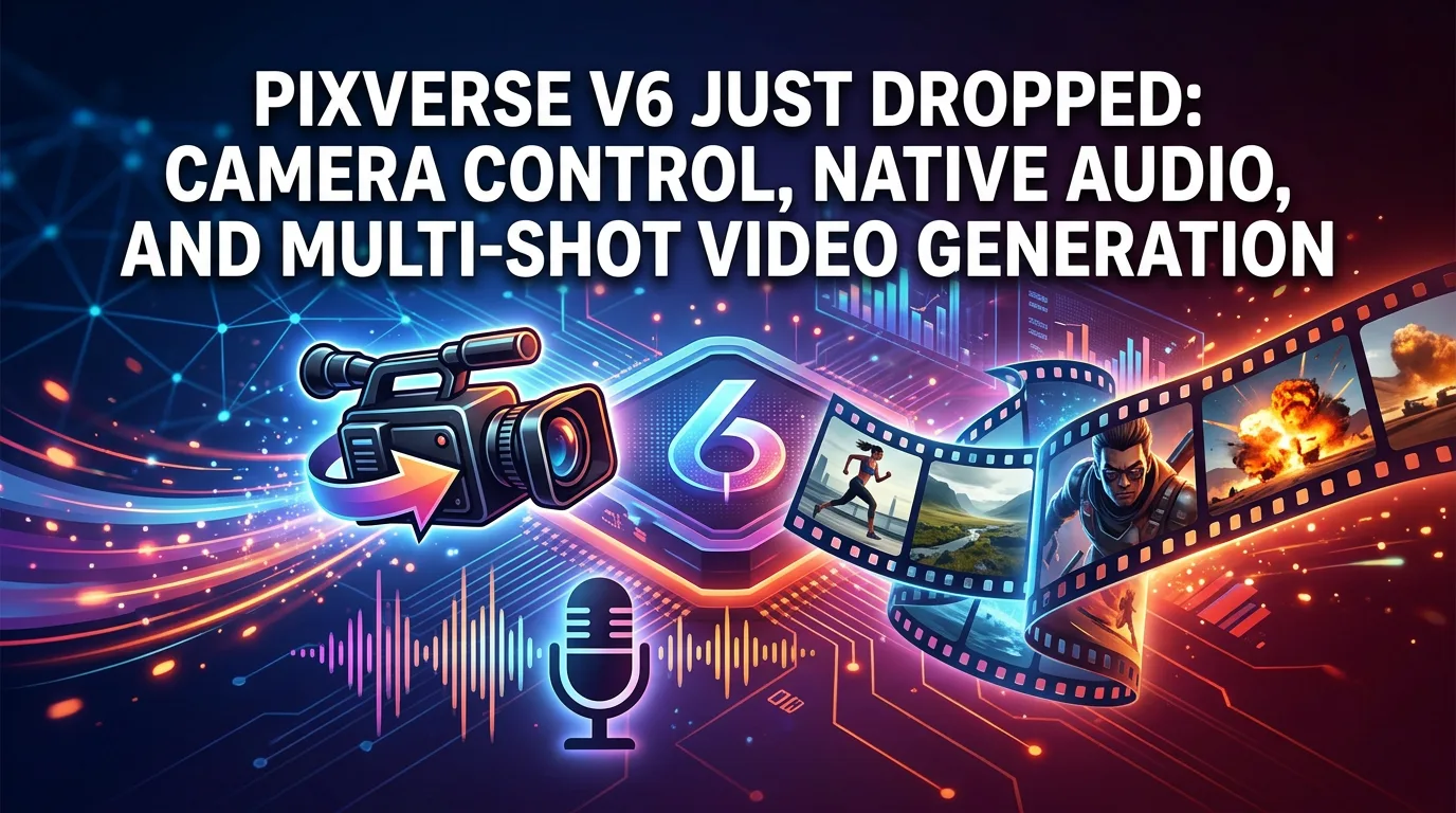 PixVerse V6 ya está aquí: Control de cámara, audio nativo y generación de video multi-toma