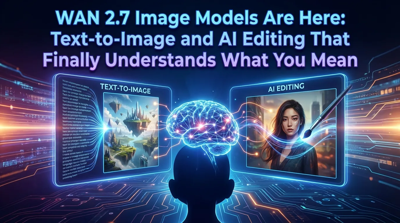 Los Modelos de Imagen WAN 2.7 Han Llegado: Texto a Imagen y Edición con IA que Finalmente Entiende lo que Quieres Decir