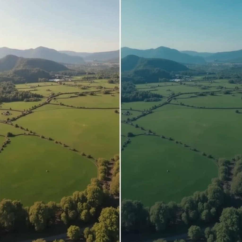 Portrait - Young woman turning to smile at camera, breeze catching her scarf, soft bokeh ba