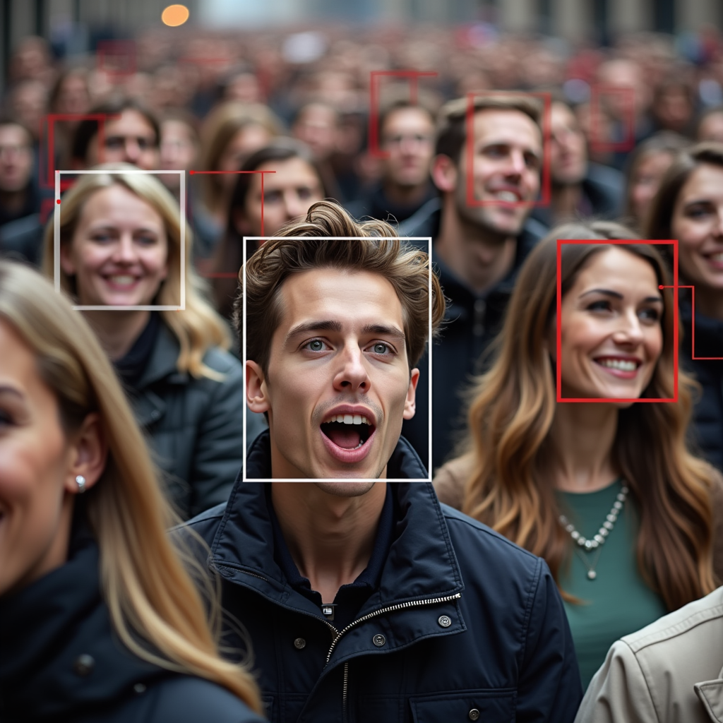 High-Accuracy Face Detection - Detects faces across challenging conditions — crowds, side profiles, partial occ