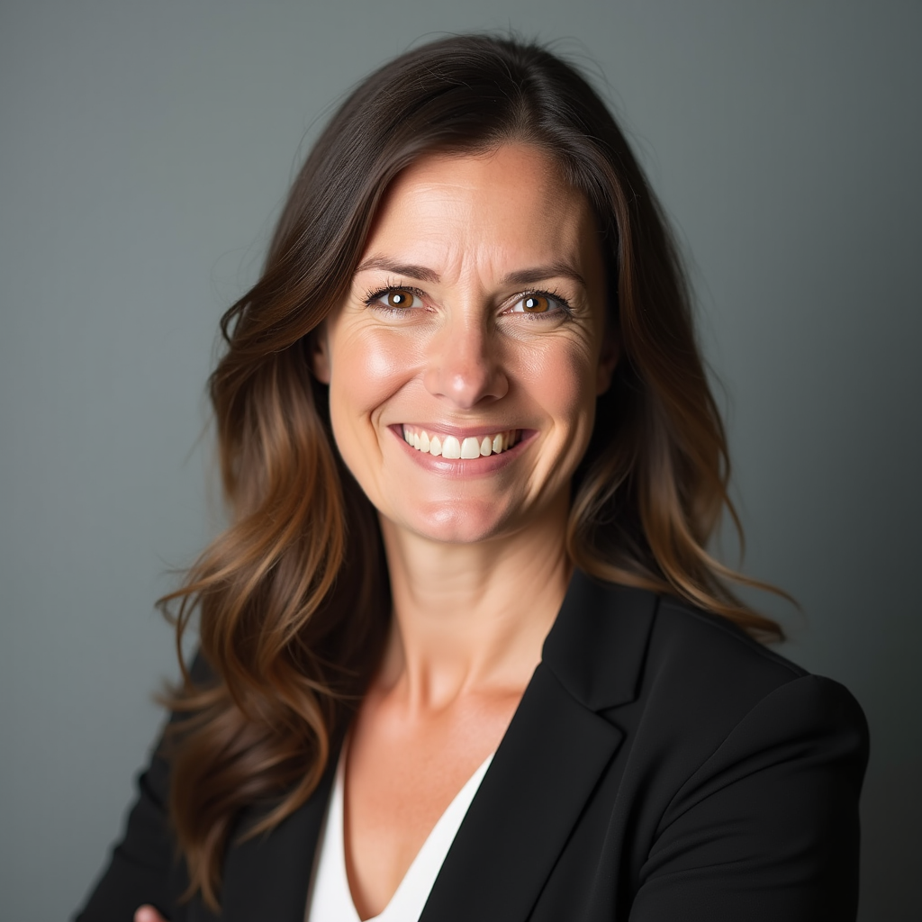 Portrait - Professional headshot with a warm, natural smile added via AI Smile Filter.