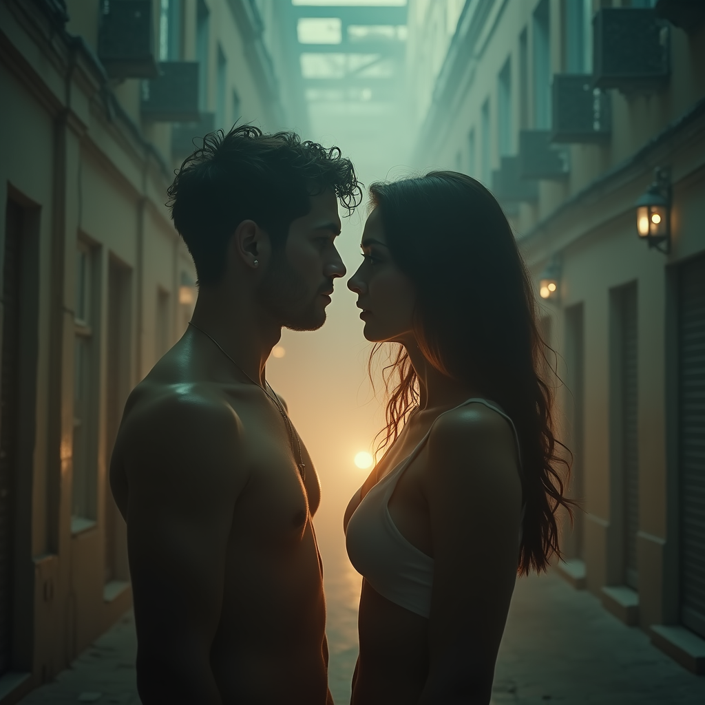 Cinematic - Cinematic scene body swap with natural lighting adaptation and shadow consistenc