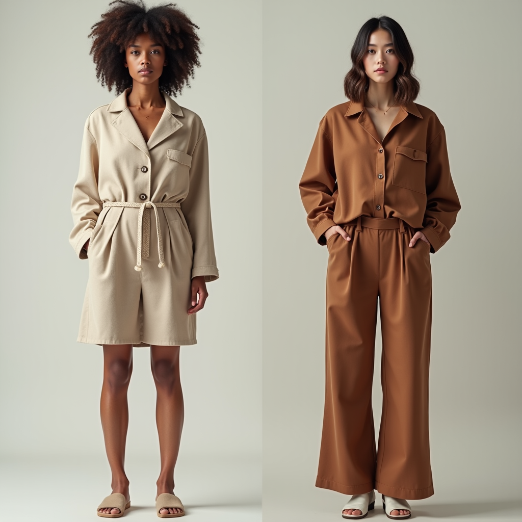 Fashion - Fashion catalog body swap — model replaced while preserving clothing drape and p