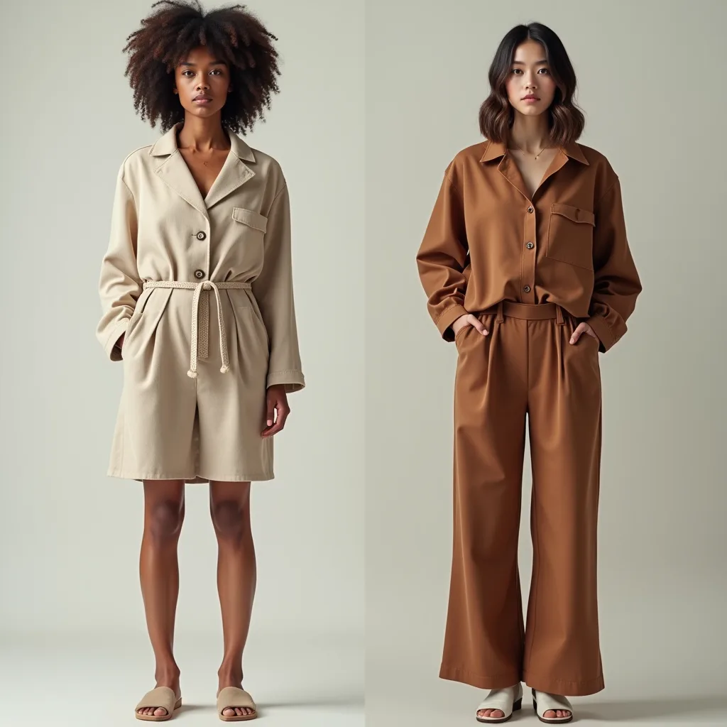 Fashion - Fashion catalog body swap — model replaced while preserving clothing drape and p