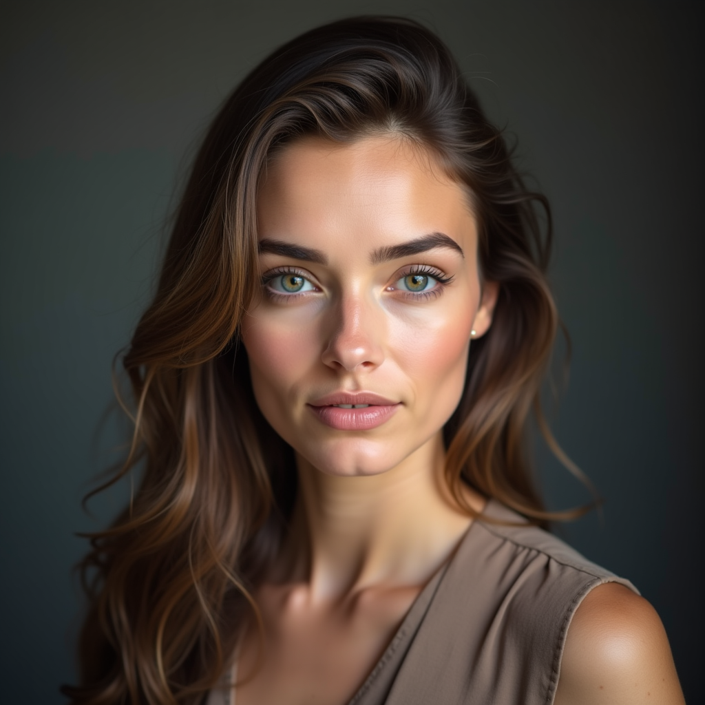 Portrait - Transform a male portrait photo to female appearance with natural features.