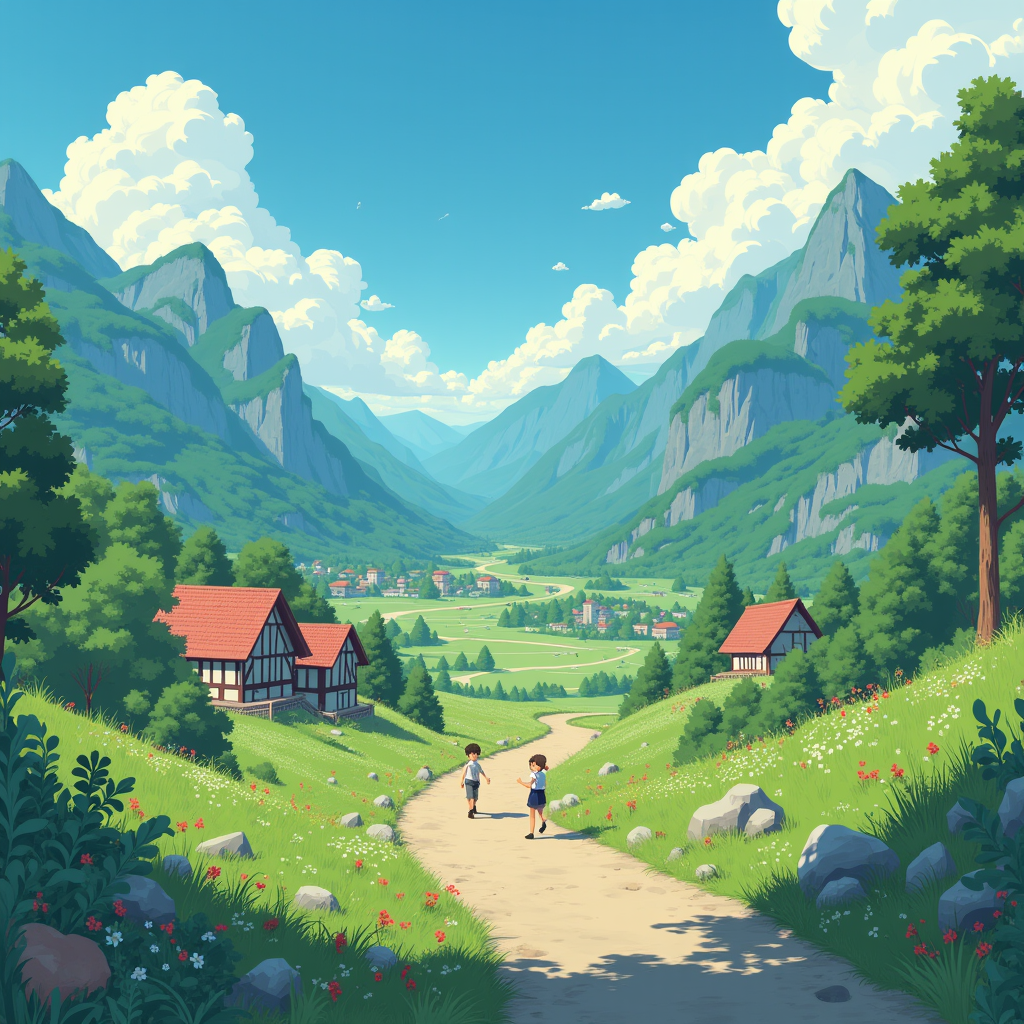 Nature - Transform a forest walk video into a magical Ghibli woodland scene with dappled 