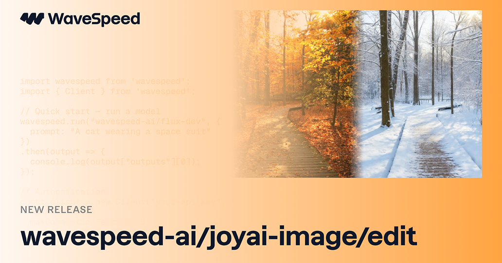Joyai Image Edit | Fast Image Editing API | WaveSpeedAI