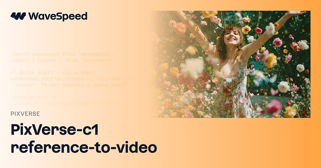 Pixverse C1 Reference to Video | Fast Image-to-Video API | WaveSpeedAI