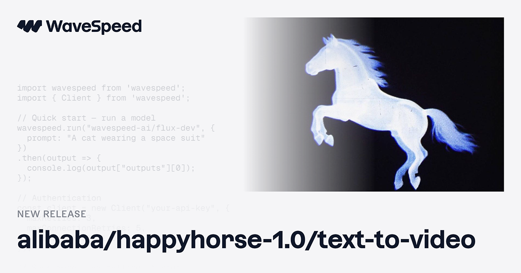 HappyHorse 1.0 Text to Video | Powerful Text-to-Video API | WaveSpeedAI