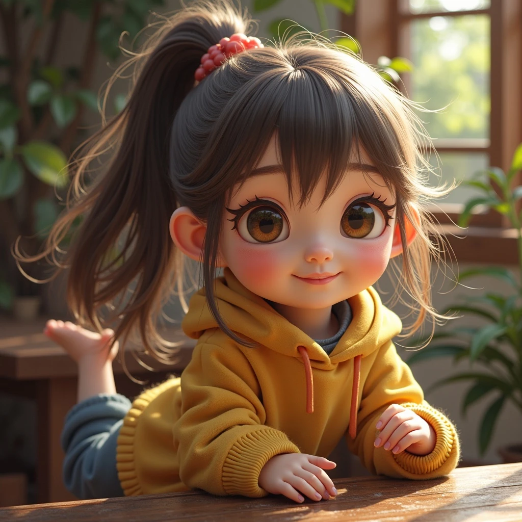 白云蓝天下一群绵羊在吃草