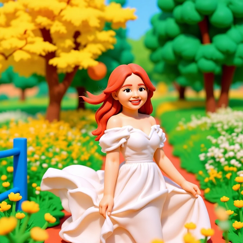 Turn it into a clay style, soft, handcrafted textures, rounded shapes, colorful modeling clay look