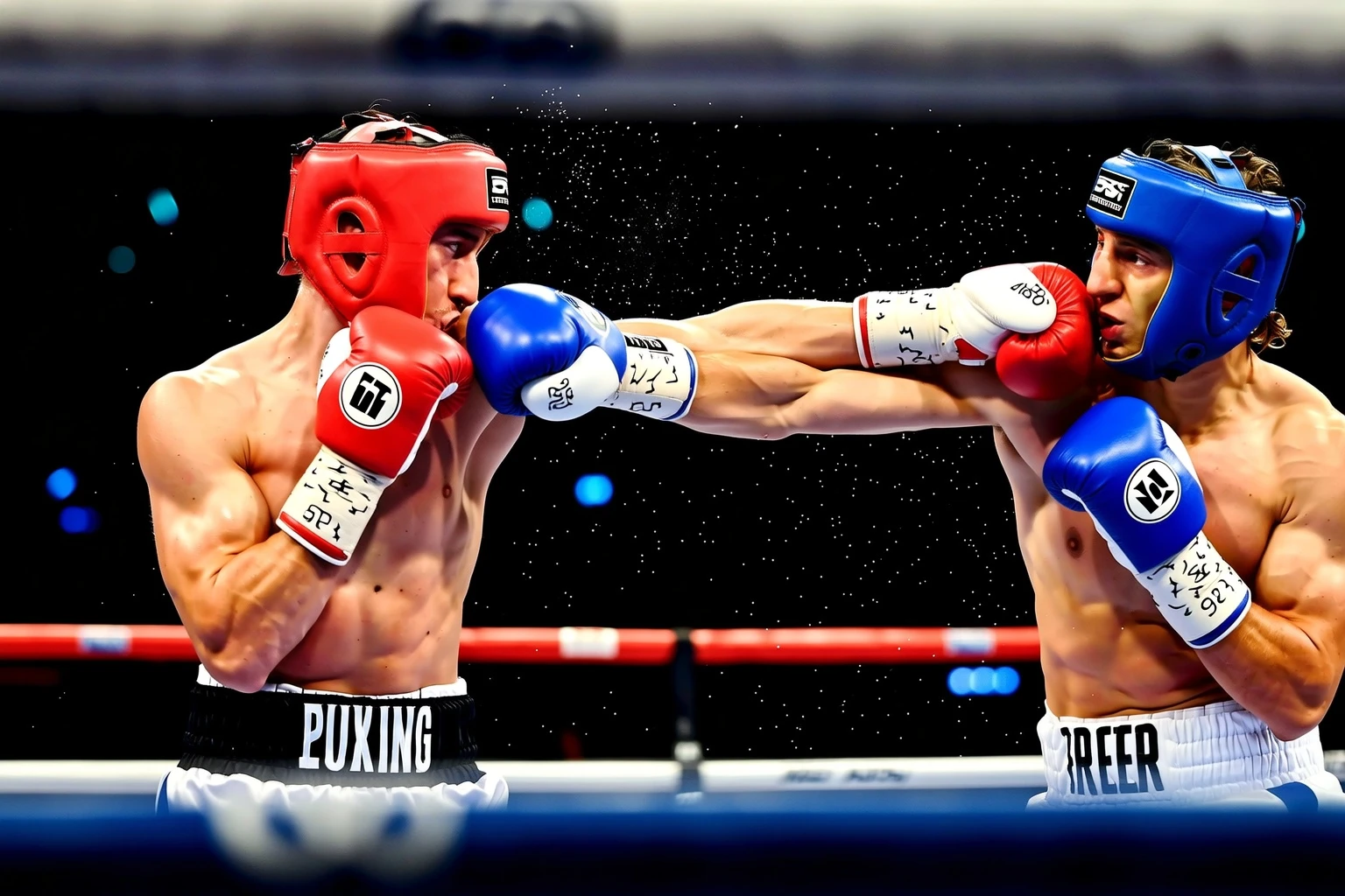 B0x13ng Boxing Video The boxer throws a quick series of jabs and then a right cross.