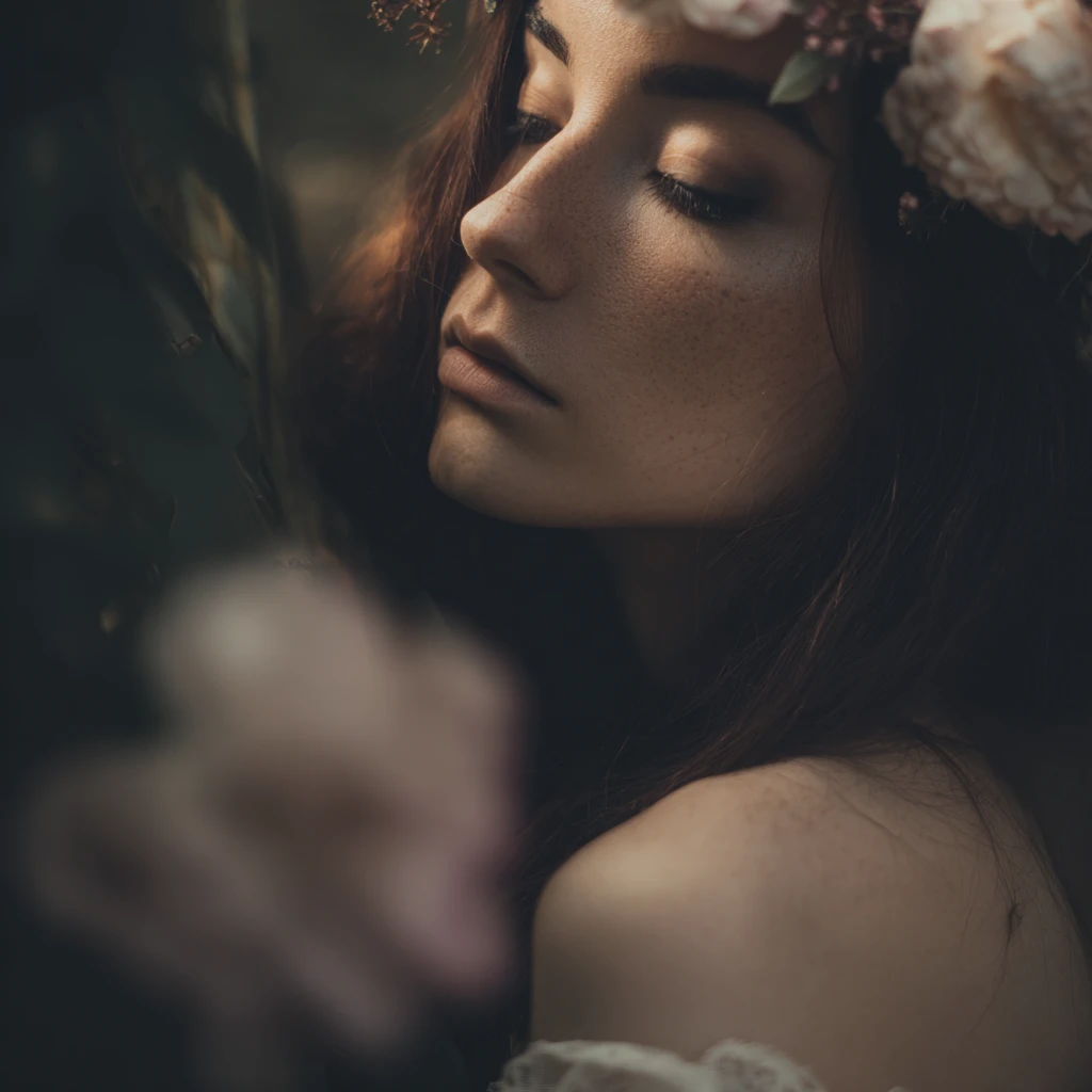 ultra-realistic, cinematic lighting, soft focus, aesthetic composition, delicate details, beautiful color grading, serene atmosphere, masterpiece photography style, elegant and poetic feeling .
