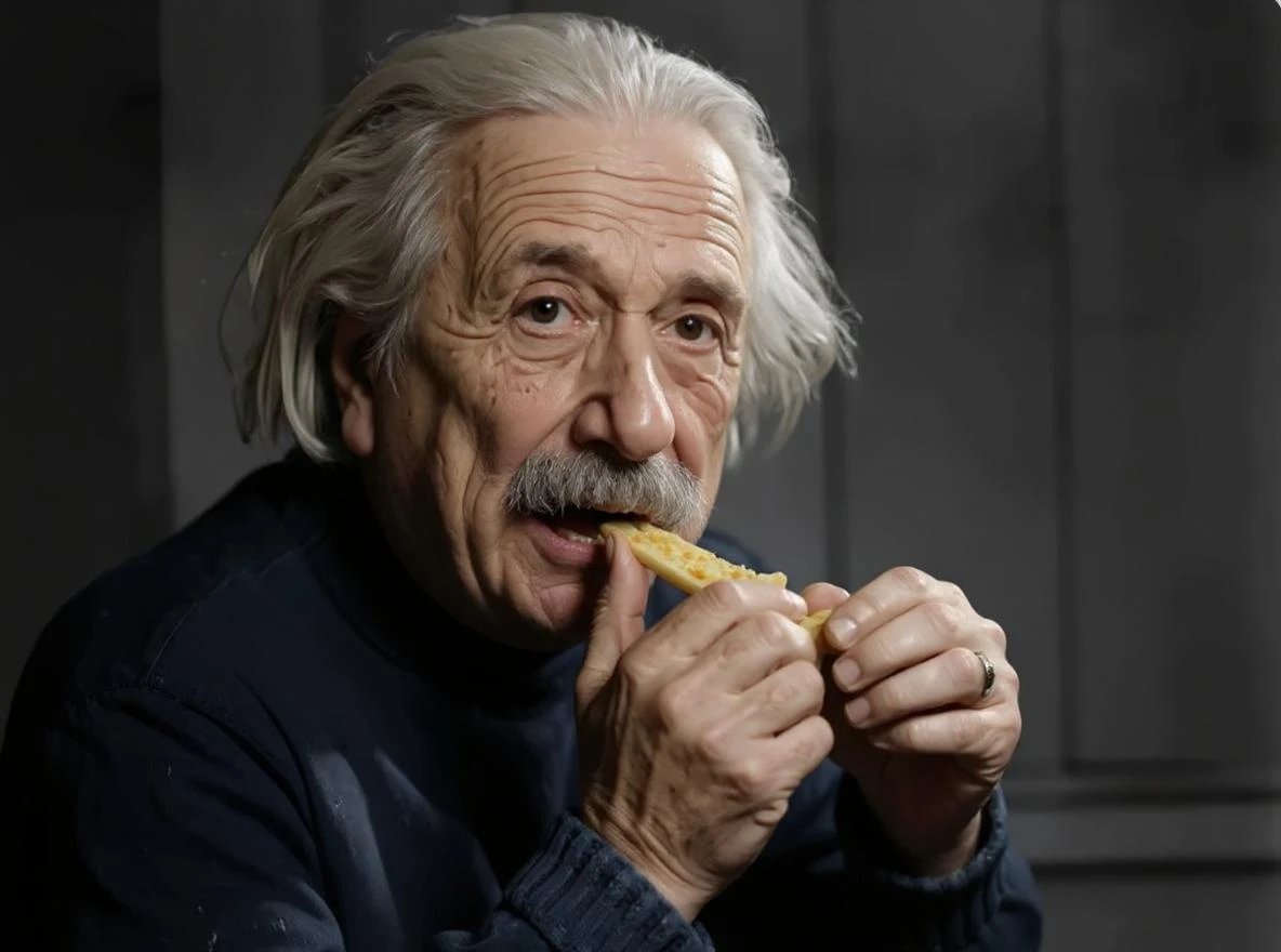 A man eating noddles