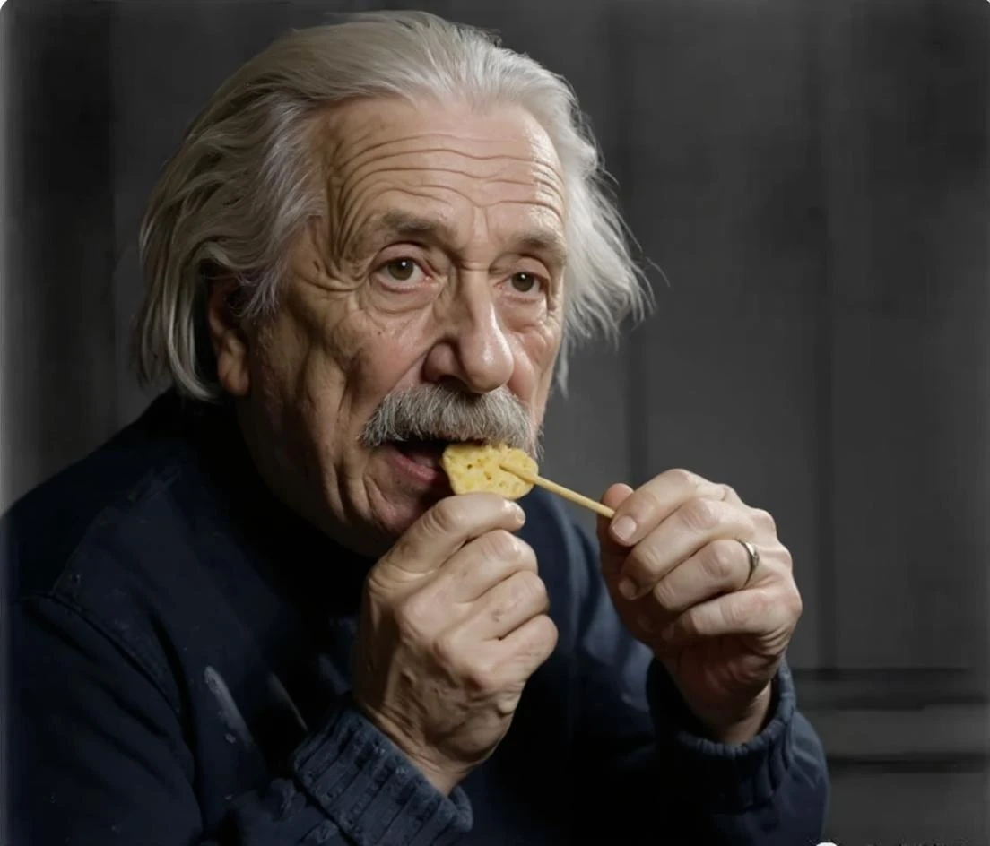 A man eating noddles
