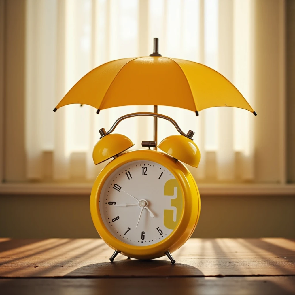 Give the alarm clock a small sun umbrella.