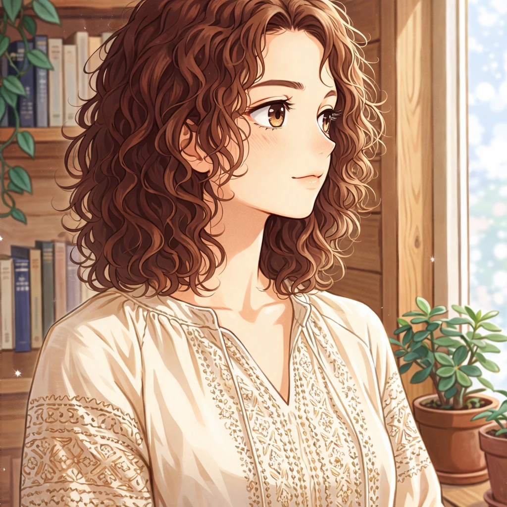 Transform this painting into a Japanese manga style