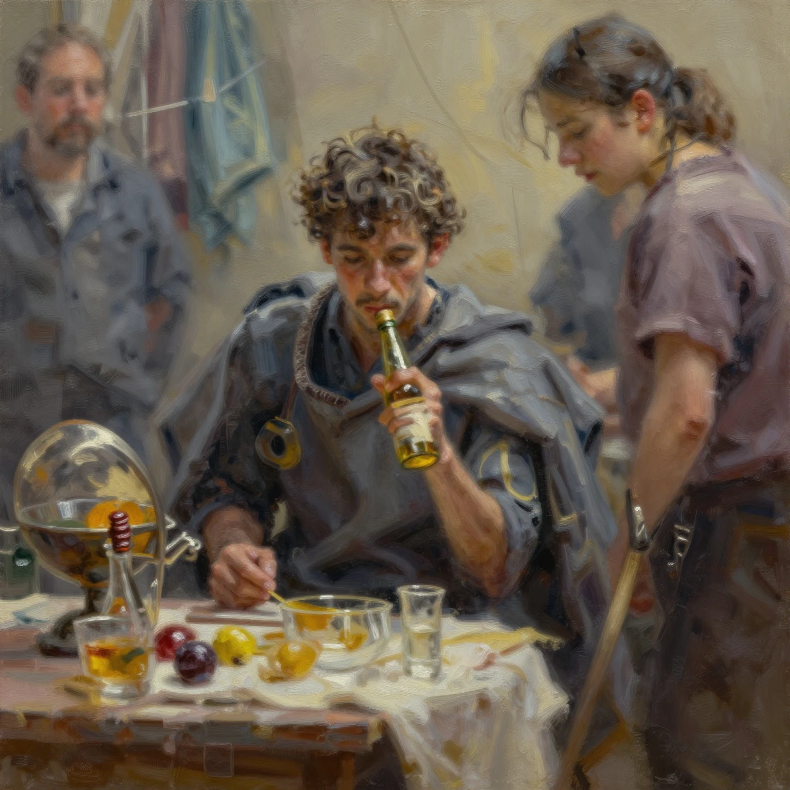 turn into an oil painting style