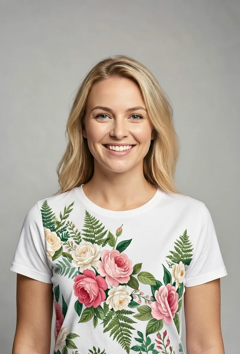 Place the art on the shirt, keep the art exactly the same